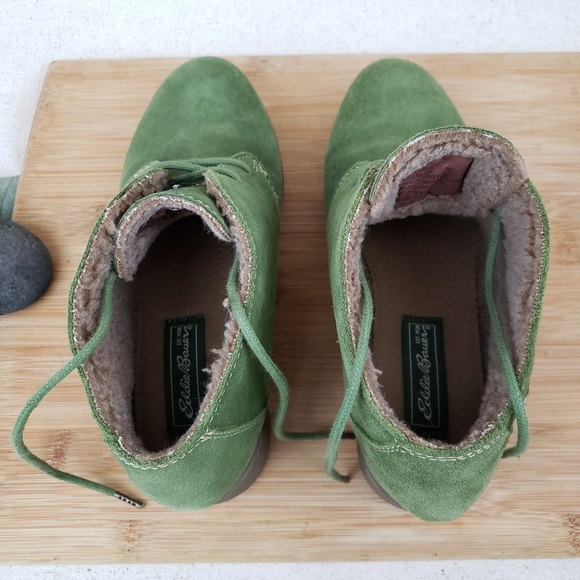 Eddie Bauer Women's 6 Valerie Olive Green Booties - Picture 4 of 8